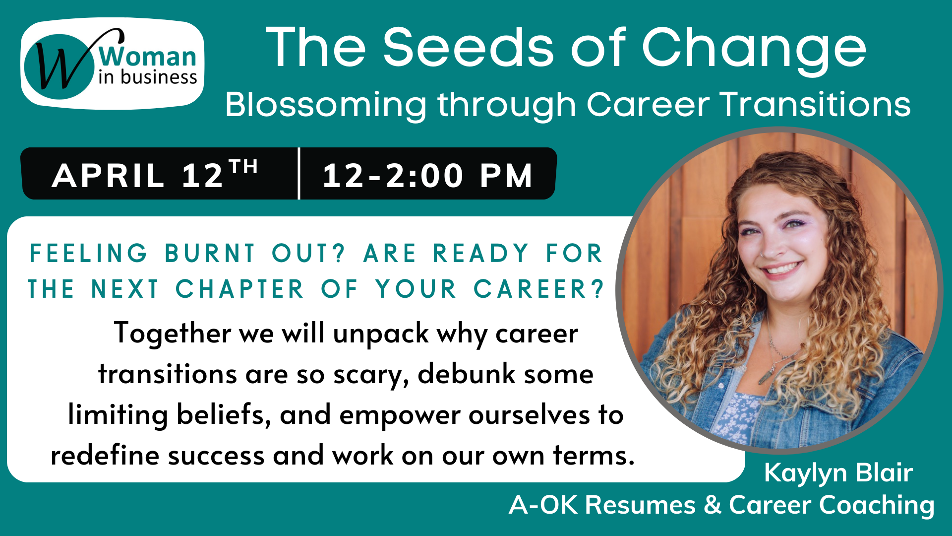 April Luncheon – Blossoming Through Career Transitions